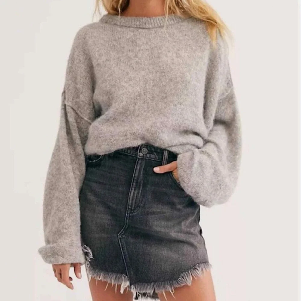 Free People Bailey Frayed Denim Skirt ASO Miranda Lambert - Picture 1 of 10